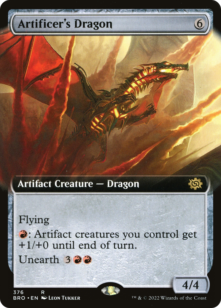 Artificer's Dragon (Extended Art) (BRO-376) [The Brothers' War]