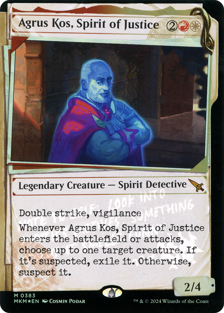 Agrus Kos, Spirit of Justice (MKM-383) [Murders at Karlov Manor]: (Showcase) Foil