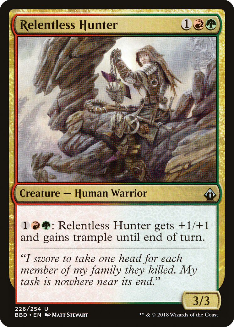 Relentless Hunter (BBD-226) [Battlebond] Foil