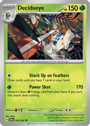 Decidueye 5 - [SV Shrouded Fable] Reverse Holofoil