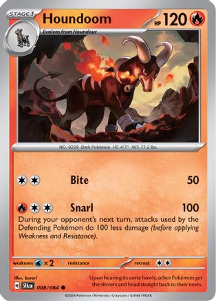 Houndoom - 008/064 8 - [SV Shrouded Fable] Reverse Holofoil