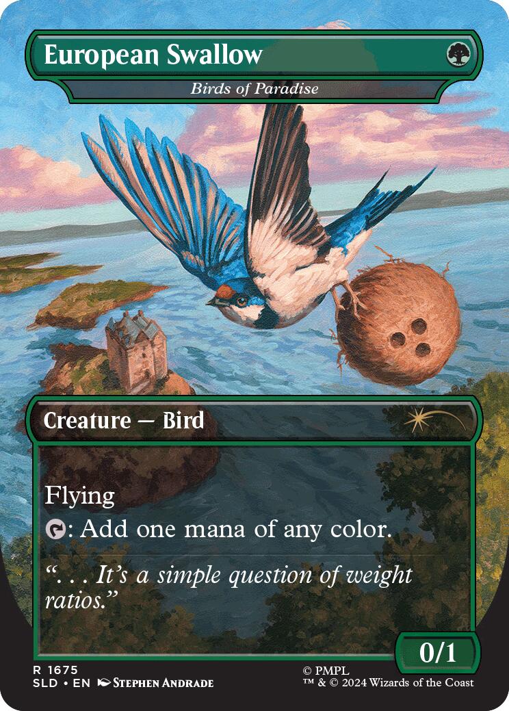 Birds of Paradise // Birds of Paradise (SLD-1675) [Secret Lair Drop] / African Swallow (Borderless) Foil