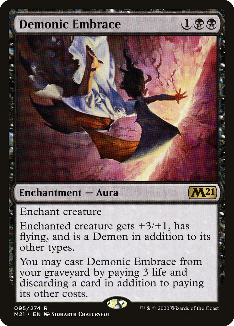 Demonic Embrace (M21-095) [Core Set 2021] Foil