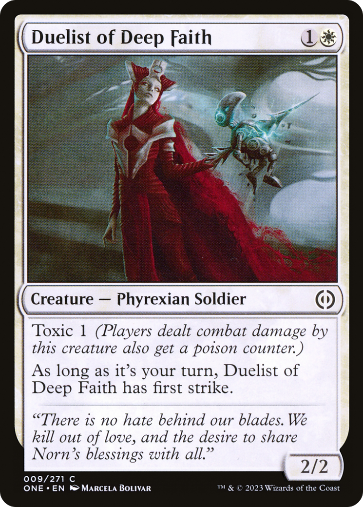 Duelist of Deep Faith (ONE-009) [Phyrexia: All Will Be One] Foil