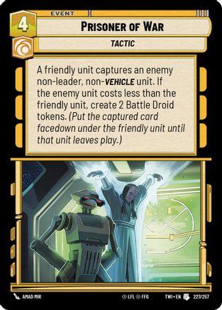 Prisoner of War (227/257) [Twilight of the Republic] Foil