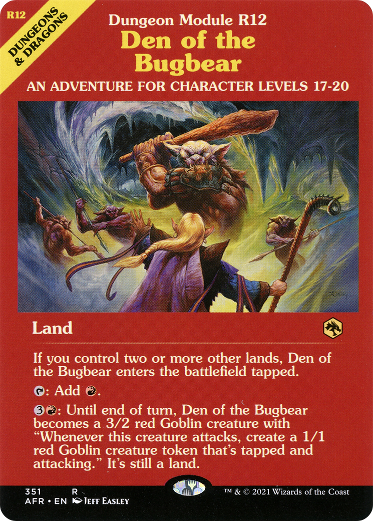 Den of the Bugbear (Dungeon Module) (AFR-351) (Showcase) [Adventures in the Forgotten Realms]