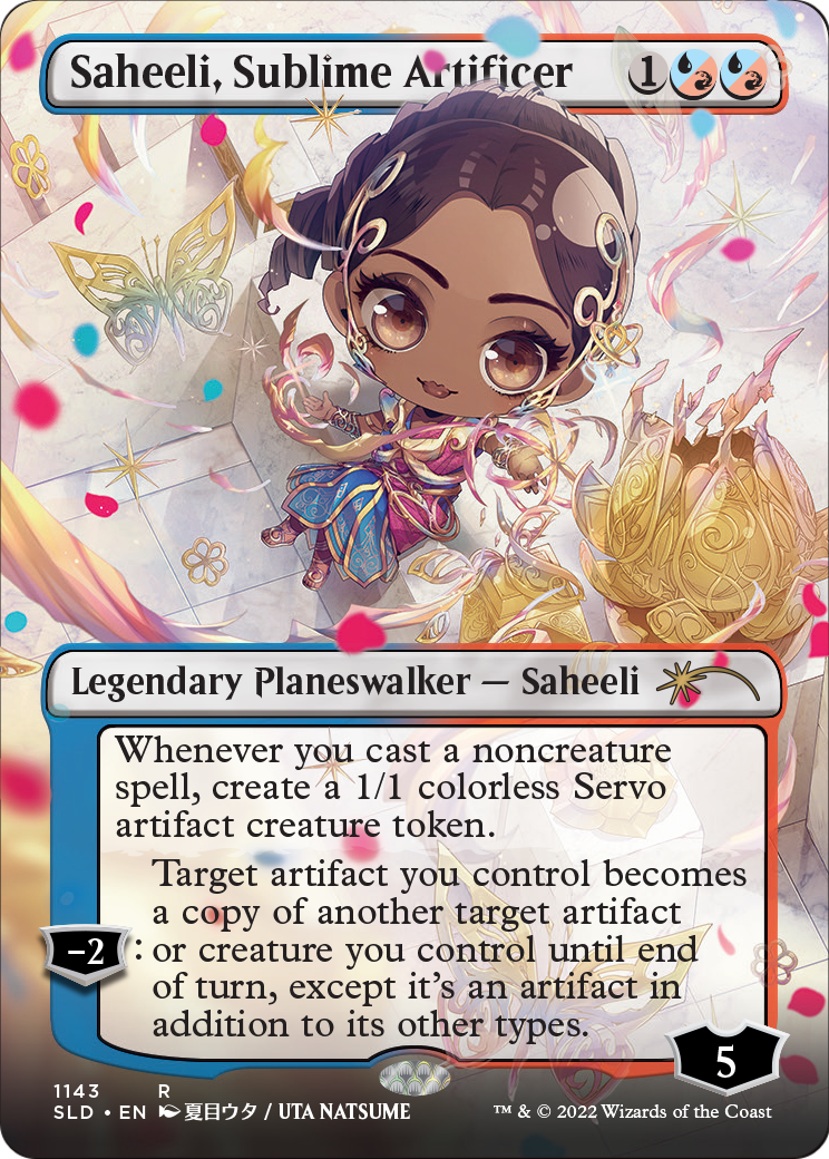 Saheeli, Sublime Artificer (Borderless) (SLD-1143) (Borderless) [Secret Lair Drop]