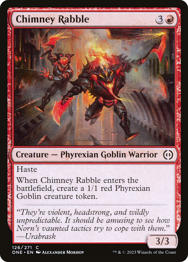 Chimney Rabble (ONE-126) [Phyrexia: All Will Be One] Foil