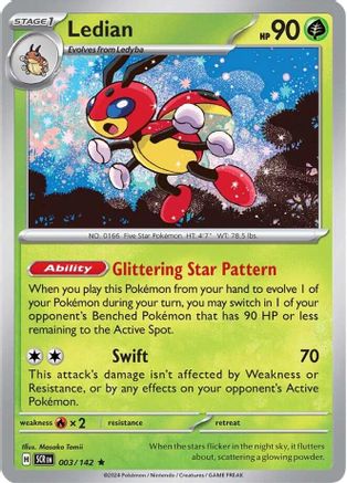 Ledian - 003/142 3 - [SV07 Stellar Crown] Reverse Holofoil