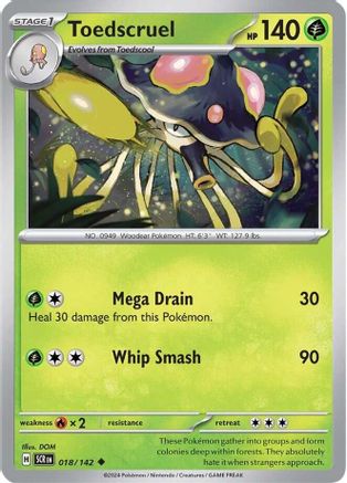 Toedscruel 18 - [SV07 Stellar Crown] Reverse Holofoil