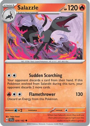 Salazzle 24 - [SV07 Stellar Crown] Reverse Holofoil