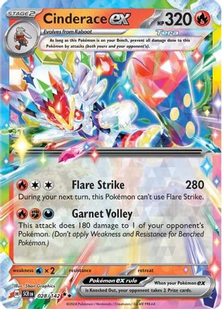 Cinderace ex - 028/142 28 - [SV07 Stellar Crown] Holofoil