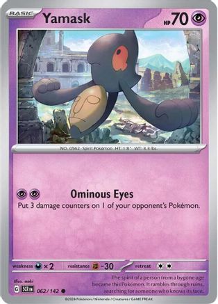 Yamask 62 - [SV07 Stellar Crown] Reverse Holofoil