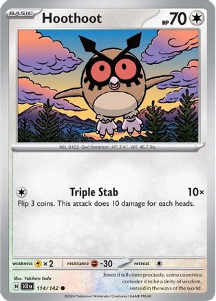 Hoothoot 114 - [SV07 Stellar Crown] Reverse Holofoil