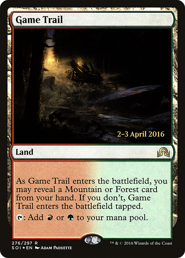 Game Trail (PRE-276S) [Shadows over Innistrad Promos] Foil