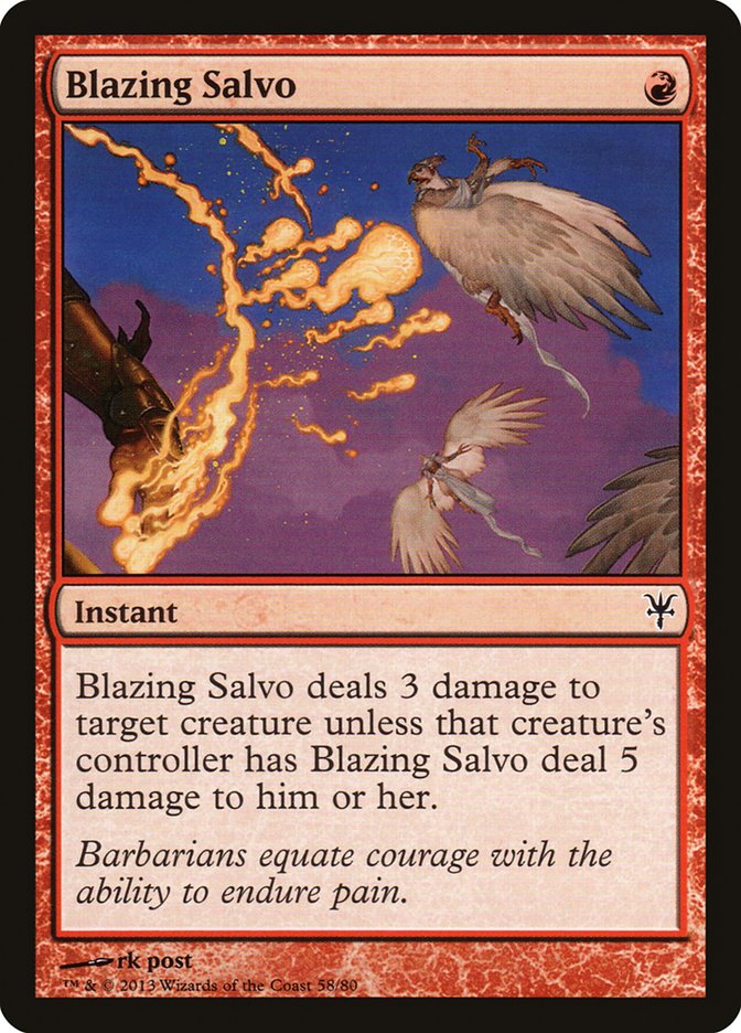 Blazing Salvo (DDK-058) [Duel Decks: Sorin vs. Tibalt]