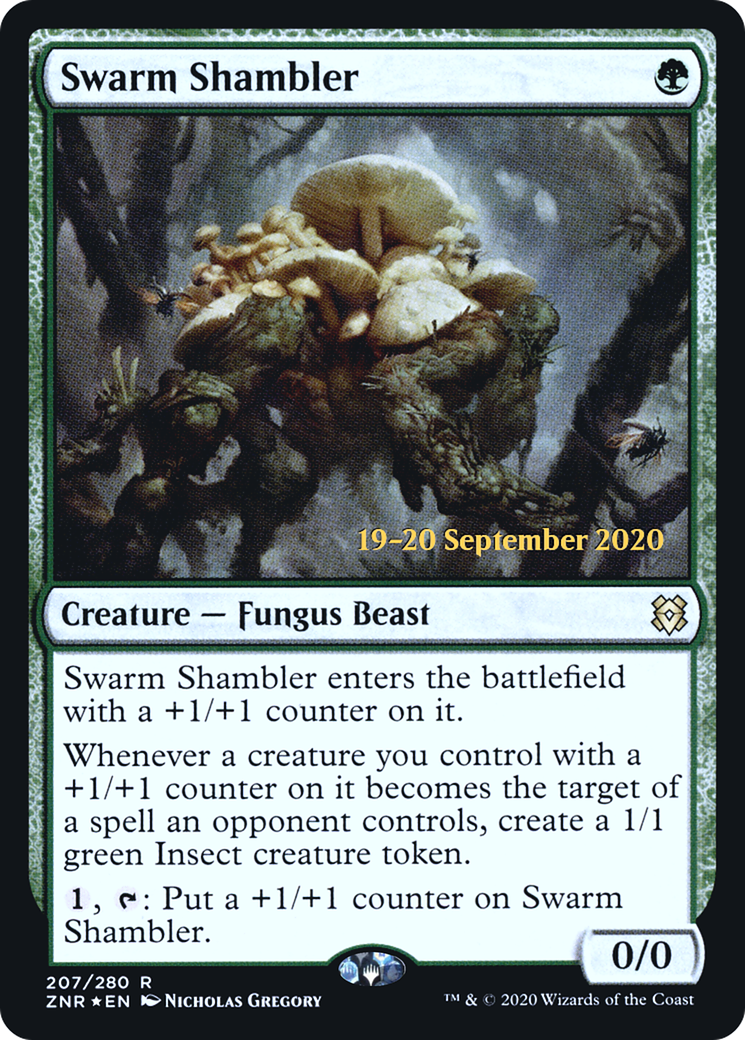 Swarm Shambler (PRE-207S) [Zendikar Rising Promos] Foil