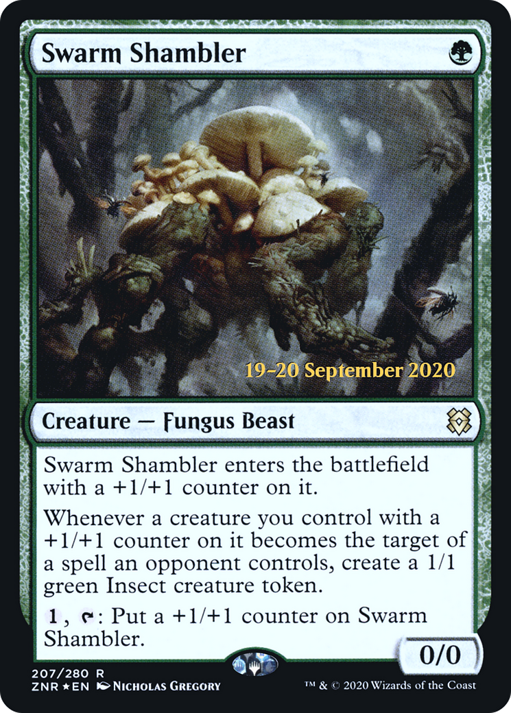 Swarm Shambler (PRE-207S) [Zendikar Rising Promos] Foil