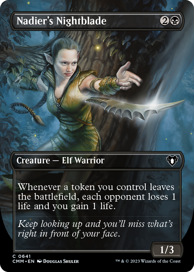 Nadier's Nightblade (CMM-641) [Commander Masters] (Borderless)