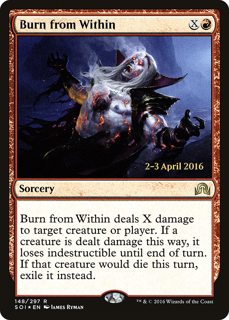 Burn from Within (PRE-148S) [Shadows over Innistrad Promos] Foil