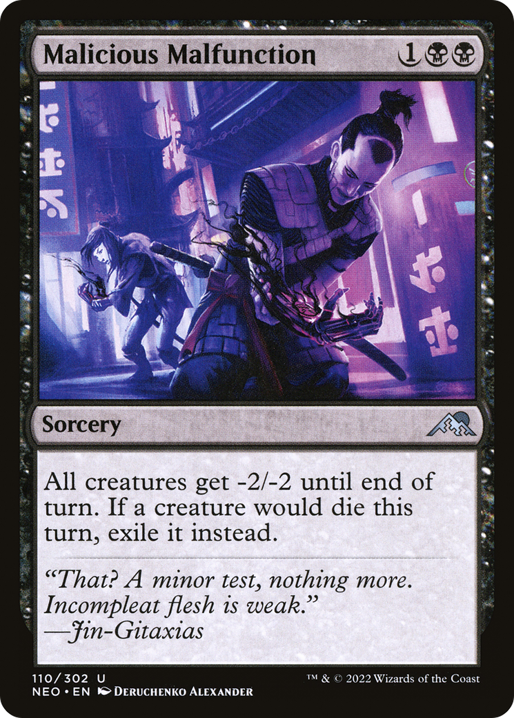 Malicious Malfunction (NEO-110) [Kamigawa: Neon Dynasty] Foil