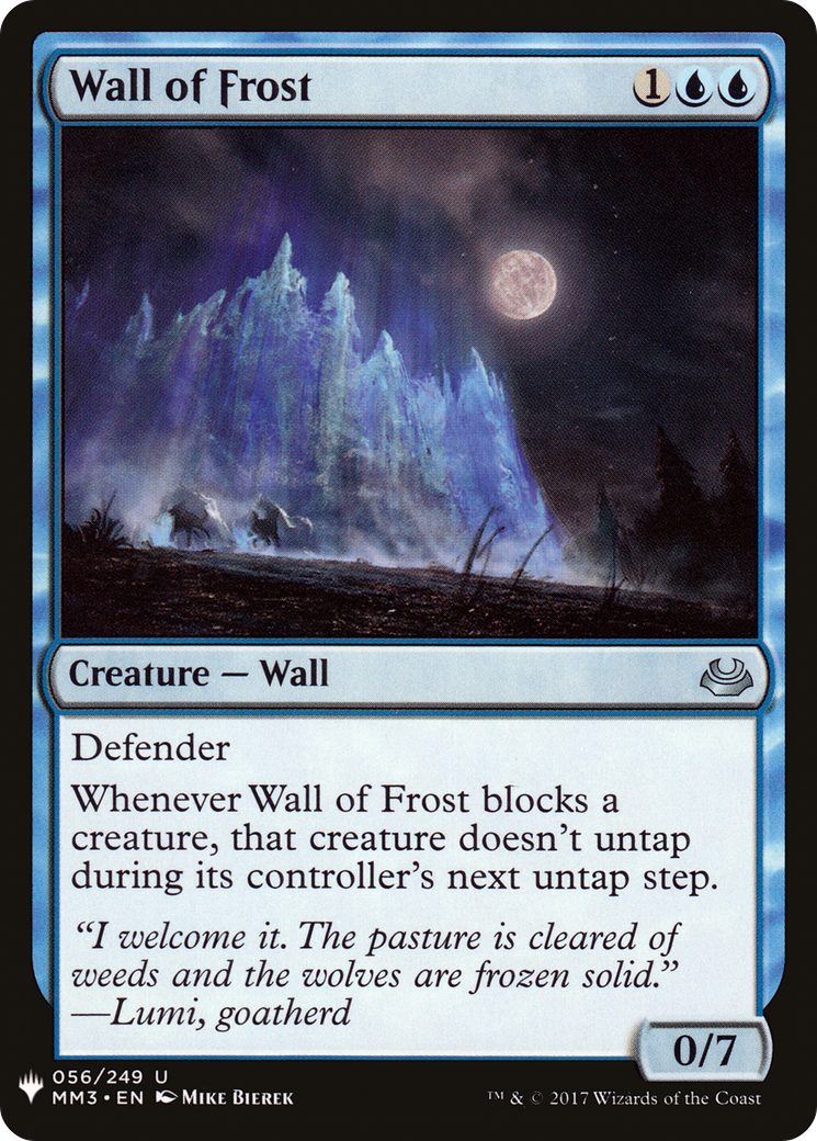Wall of Frost (LIST-MM3-56) [The List]