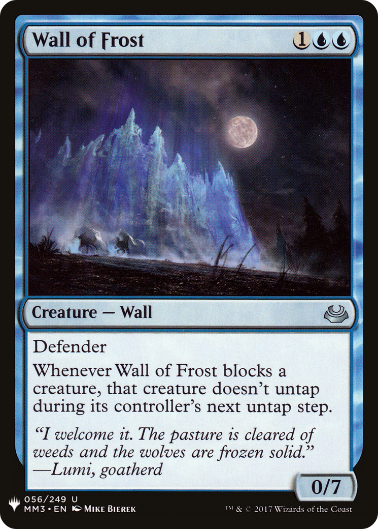 Wall of Frost (LIST-MM3-56) [The List]