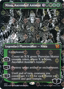 Nissa, Ascended Animist (ONE-454) [Phyrexia: All Will Be One]: (Showcase) (Borderless) Foil