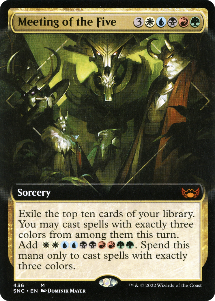 Meeting of the Five (Extended Art) (SNC-436) [Streets of New Capenna]