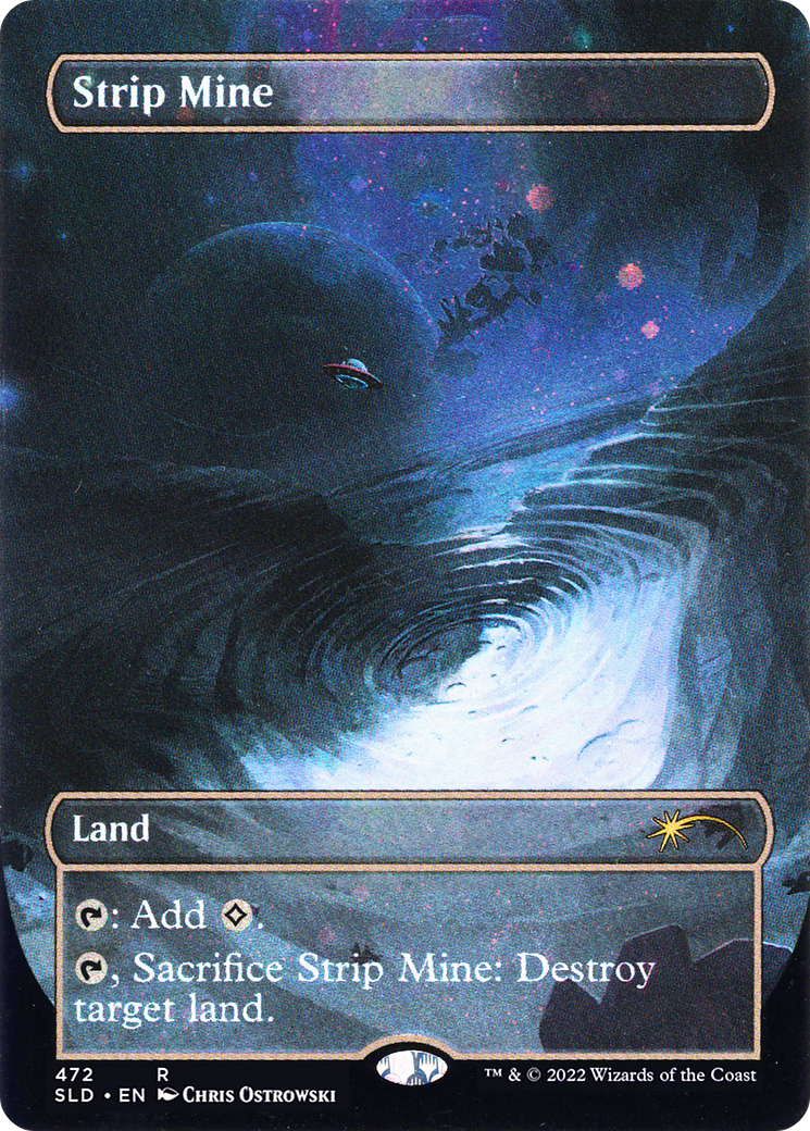 Strip Mine (Borderless) (Galaxy Foil) (SLD-472) (Borderless) [Secret Lair Drop] Foil