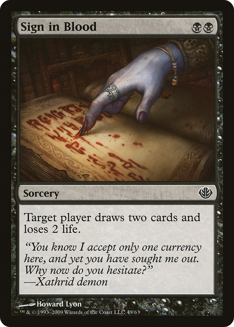 Sign in Blood (DDD-049) [Duel Decks: Garruk vs. Liliana]