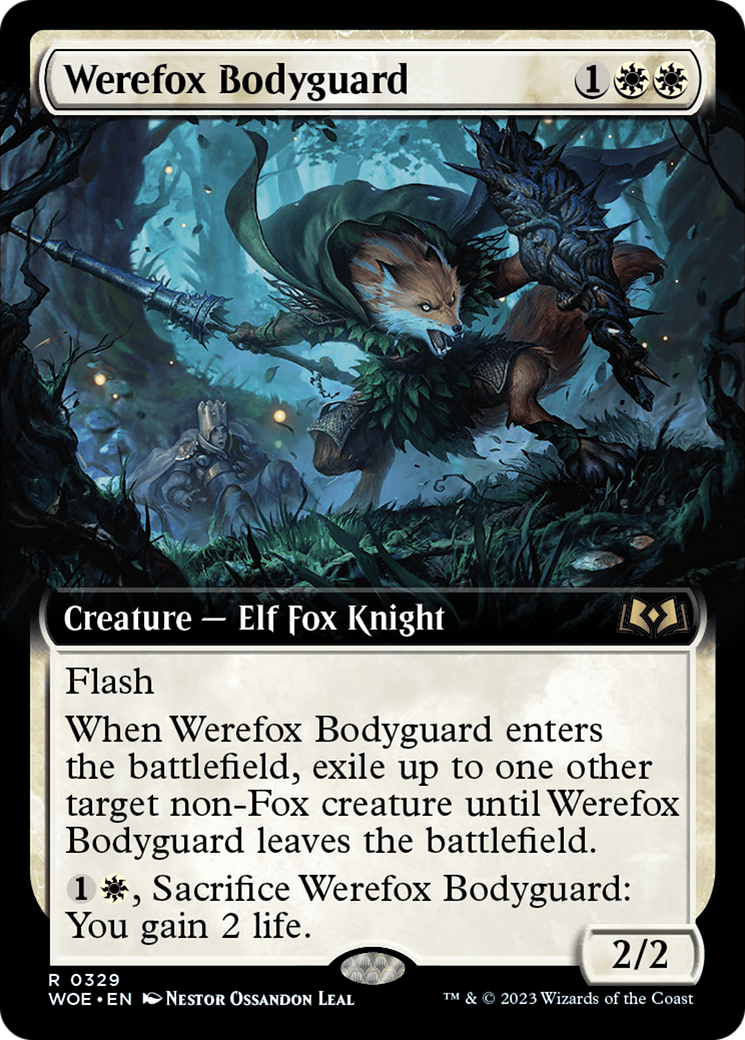 Werefox Bodyguard (WOE-329) [Wilds of Eldraine]: (Extended Art)