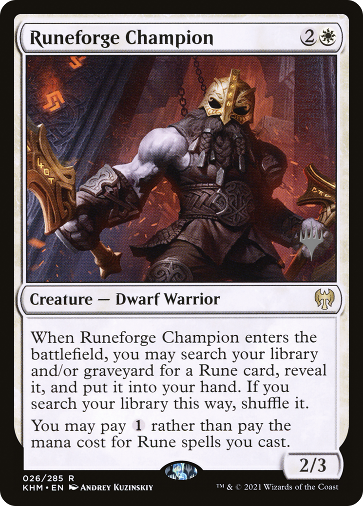 Runeforge Champion (PPKHM-26P) [Kaldheim Promos] Foil
