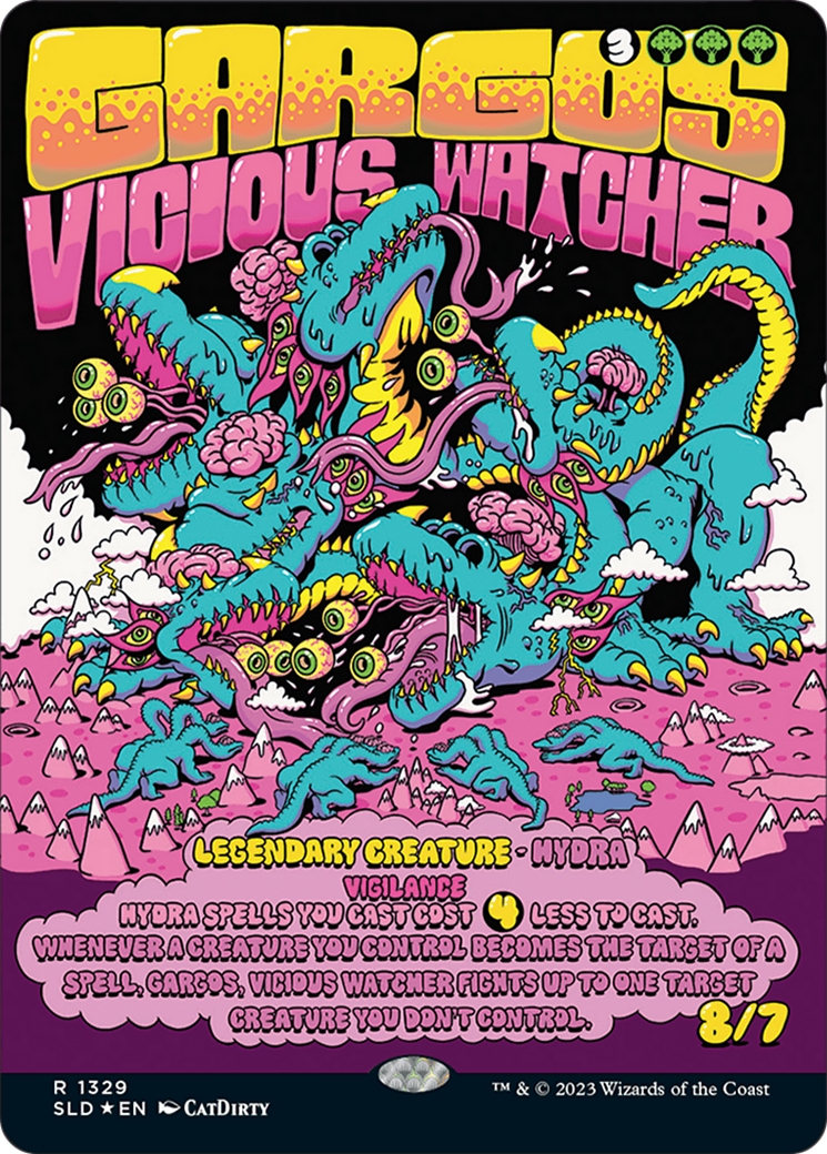 Gargos, Vicious Watcher (SLD-1329) [Secret Lair Drop] (Borderless) Foil