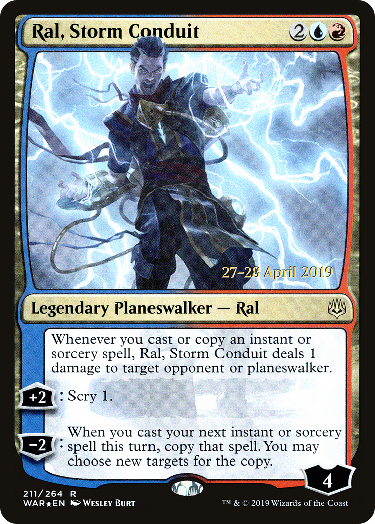Ral, Storm Conduit (PRE-211S) [War of the Spark Promos] Foil