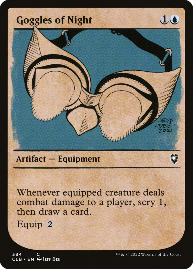 Goggles of Night (Showcase) (CLB-384) [Commander Legends: Battle for Baldur's Gate]