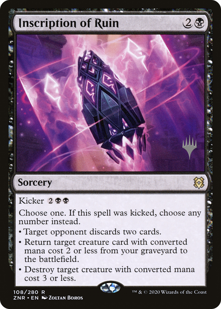 Inscription of Ruin (PPZNR-108P) [Zendikar Rising Promos]