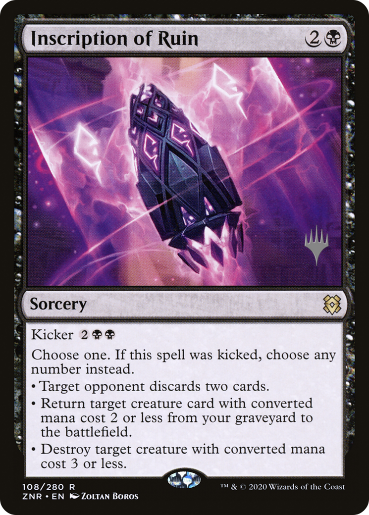 Inscription of Ruin (PPZNR-108P) [Promo Pack: Zendikar Rising Promos]