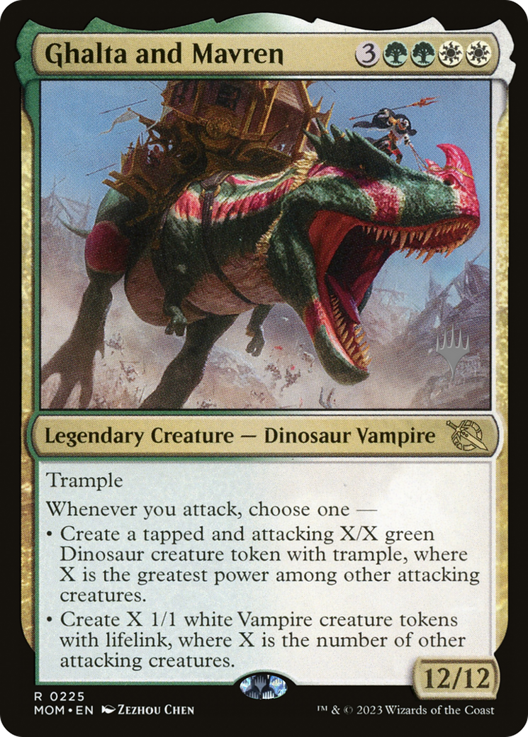 Ghalta and Mavren (PPMOM-225P) [March of the Machine Promos] Foil