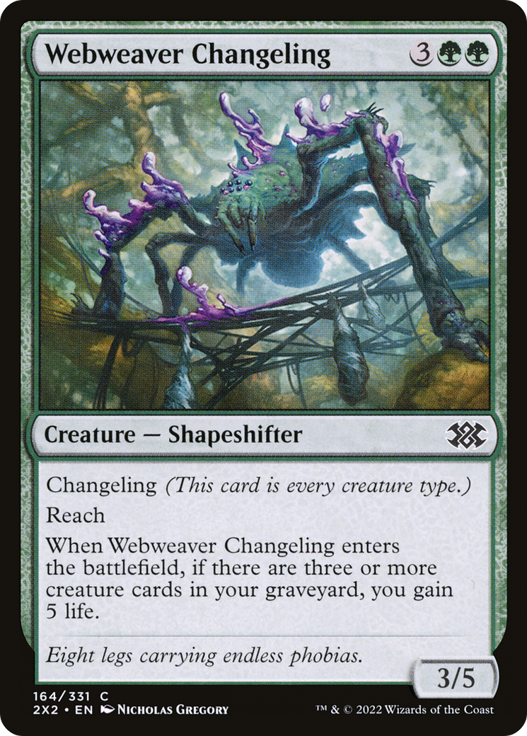 Webweaver Changeling (2X2-164) [Double Masters 2022]