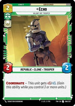 Echo - Valiant Arc Trooper (090/257) [Twilight of the Republic] Foil