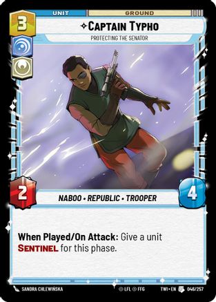 Captain Typho - Protecting the Senator (046/257) [Twilight of the Republic] Foil