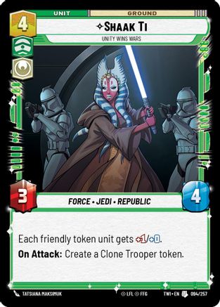 Shaak Ti - Unity Wins Wars (094/257) [Twilight of the Republic] Foil