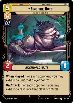 Ziro the Hutt - Colorful Schemer (185/257) [Twilight of the Republic] Foil