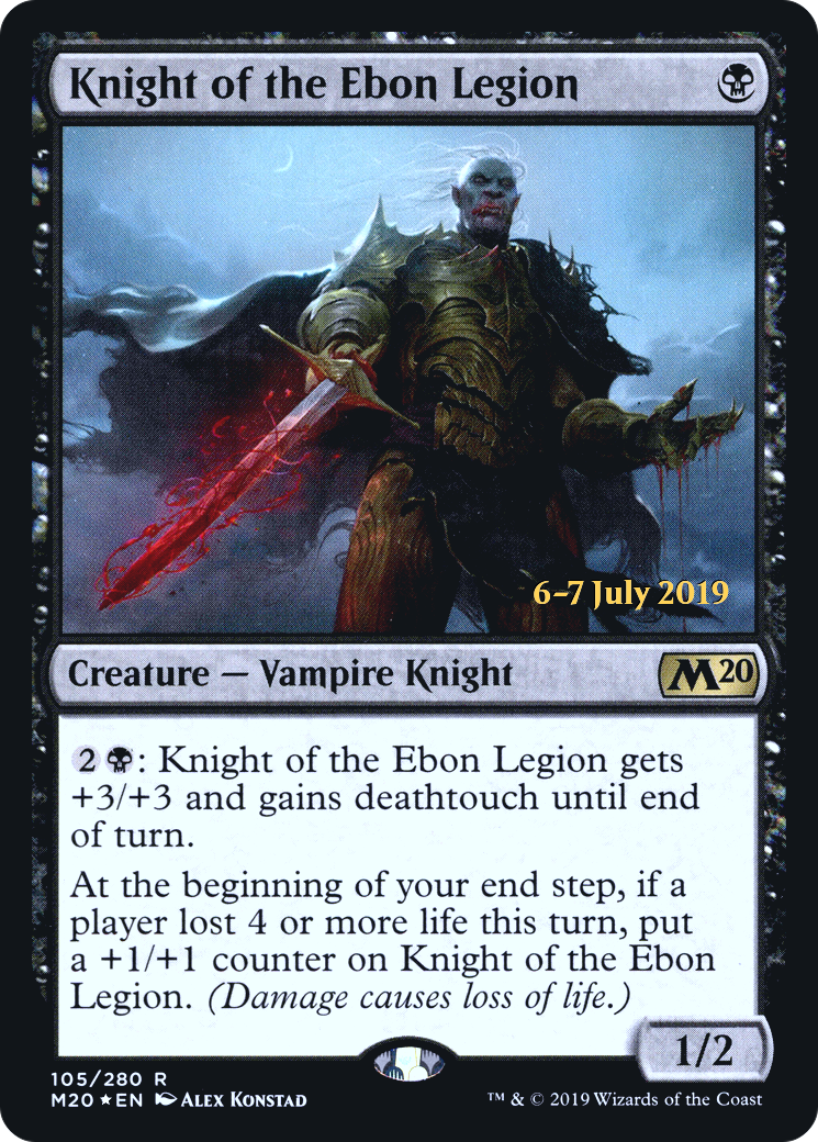 Knight of the Ebon Legion (PRE-105S) [Core Set 2020 Promos] Foil