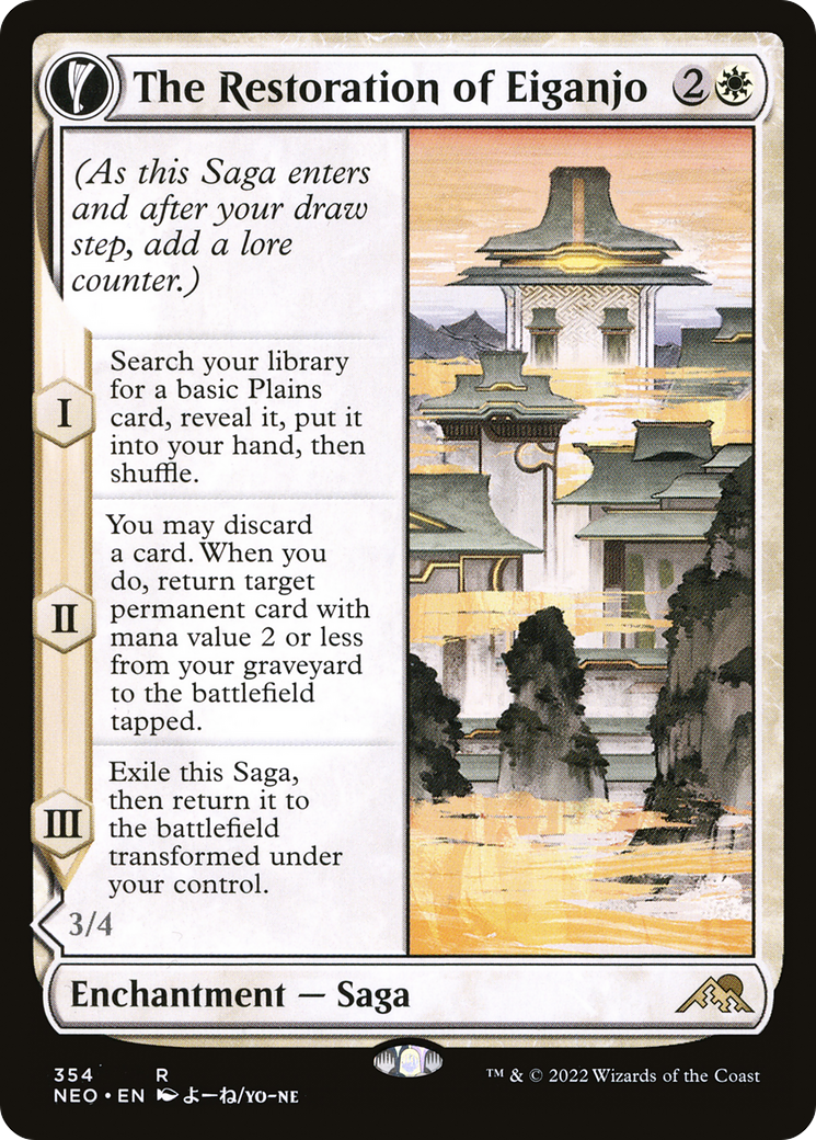 The Restoration of Eiganjo (Showcase) (NEO-354) [Kamigawa: Neon Dynasty]