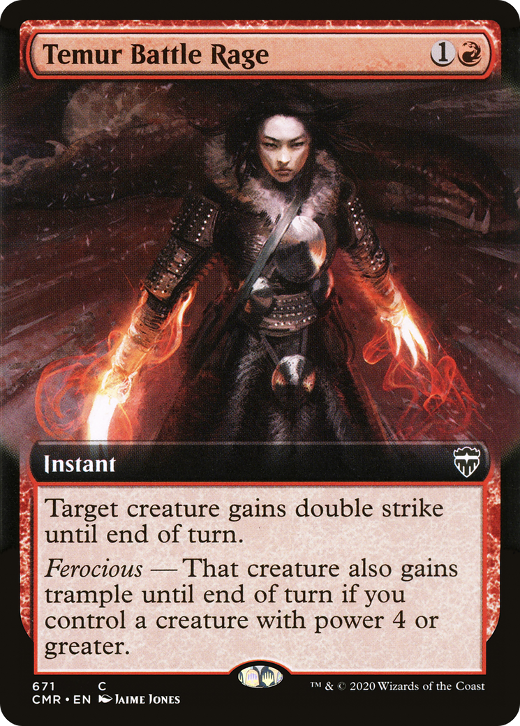 Temur Battle Rage (Extended Art) (CMR-671) [Commander Legends]