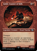 Gimli, Counter of Kills (LTR-804) [The Lord of the Rings: Tales of Middle-earth]: (Showcase) (Borderless) Foil