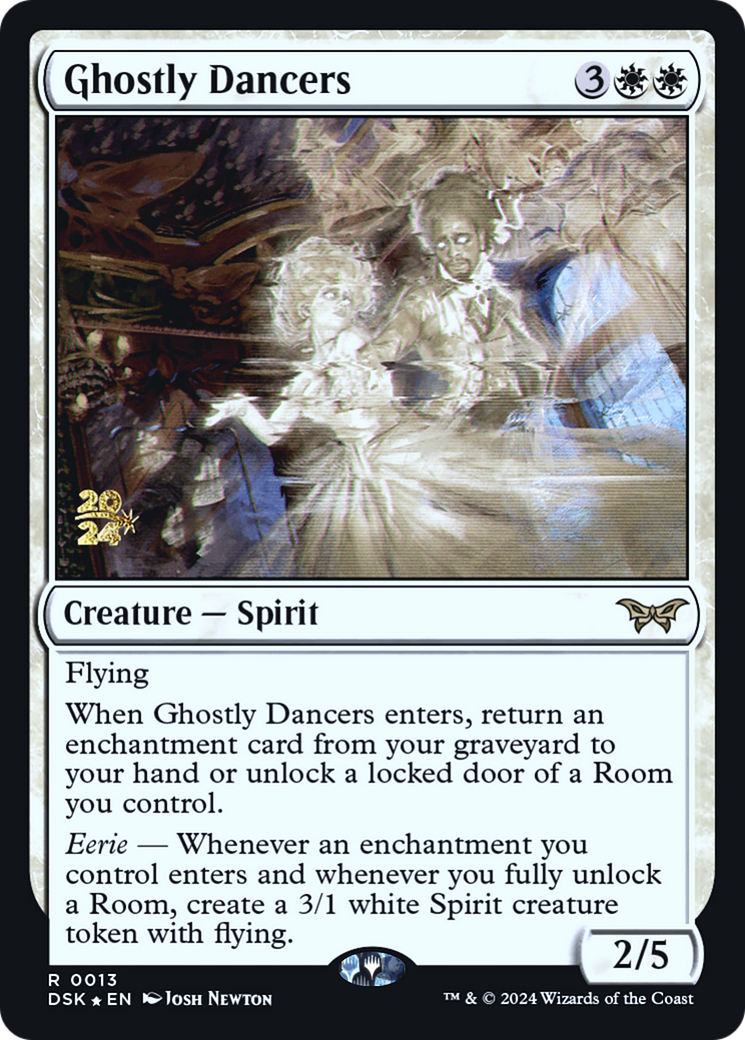 Ghostly Dancers (PRE-013) [Duskmourn: House of Horror Promos] Foil