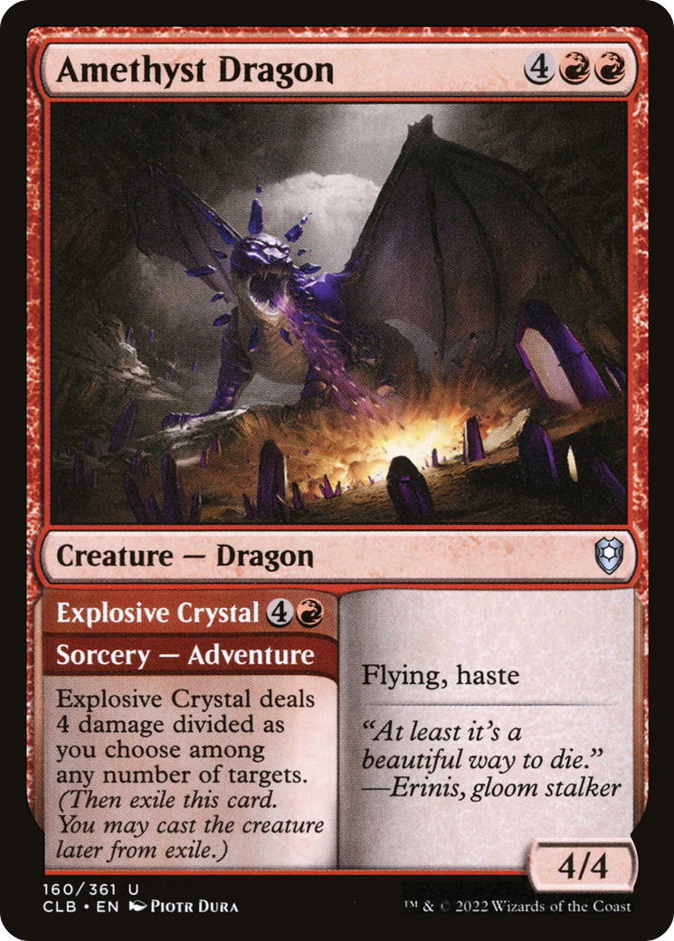 Amethyst Dragon // Explosive Crystal (CLB-160) [Commander Legends: Battle for Baldur's Gate]